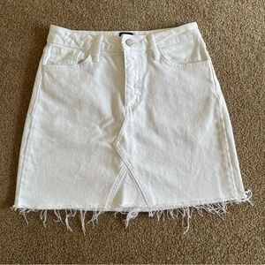 White Denim Skirt